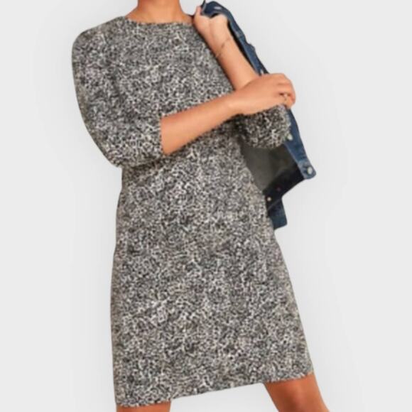 OLD NAVY leopard print 3/4 sleeve stretch cotton dress size small - Picture 1 of 6